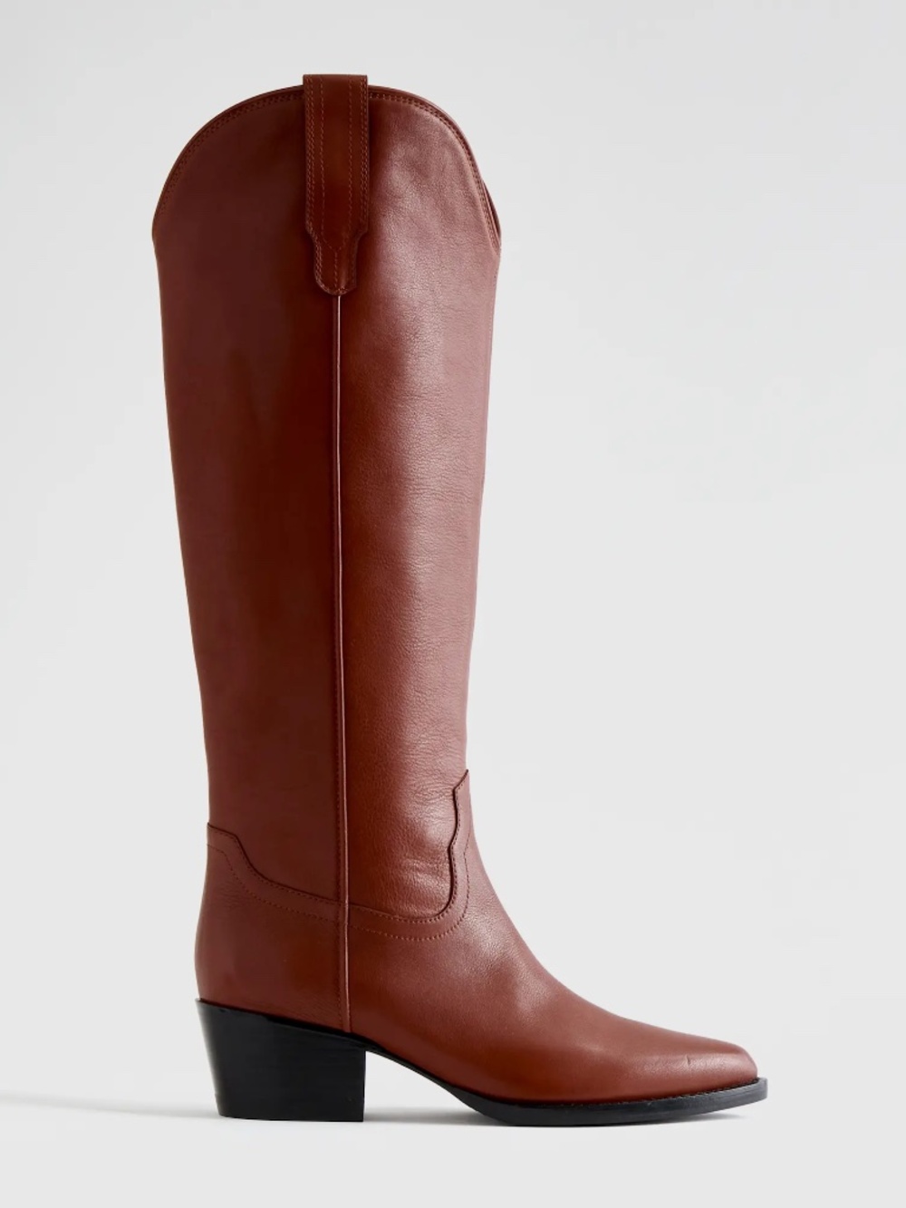 Quince┆9┆Women's Italian Leather Tall Western Boots┆Saddle┆425
